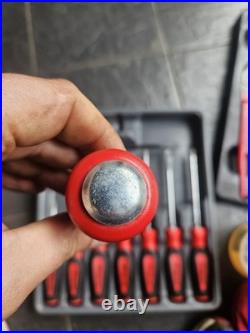 Snap On Screw Driver And Stricking Pry Bar Set In Case slight use
