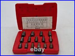 Snap On Screw Extractor Set REX15B 15 Piece Hexagonal Head Multi Spline Set Used