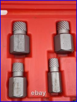 Snap On Screw Extractor Set REX15B 15 Piece Hexagonal Head Multi Spline Set Used