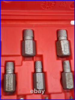 Snap On Screw Extractor Set REX15B 15 Piece Hexagonal Head Multi Spline Set Used
