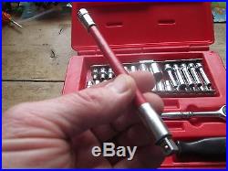 Snap On Socket Set And Case 1/4 Drive Used But Good / Ratchet