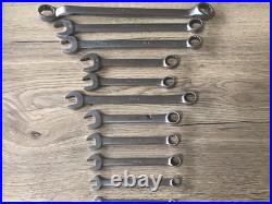 Snap On Spanner's Chrome Flank Drive Plus 12 Point Spanners Metric Used