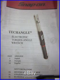 Snap-On Techangle Electronic Torque-Angle Wrench atech3fr300b 15-300 ft/lb