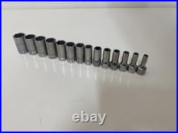 Snap On Tool 3/8 Semi Deep Flank Drive Socket Set 6-20mm 6pt Missing 13mm