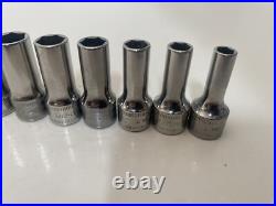 Snap On Tool 3/8 Semi Deep Flank Drive Socket Set 6-20mm 6pt Missing 13mm