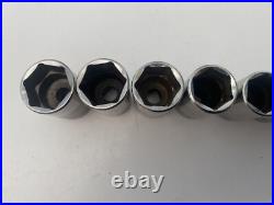 Snap On Tool 3/8 Semi Deep Flank Drive Socket Set 6-20mm 6pt Missing 13mm