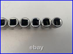 Snap On Tool 3/8 Semi Deep Flank Drive Socket Set 6-20mm 6pt Missing 13mm