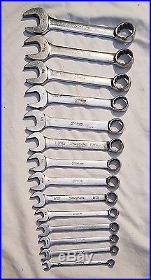 Snap-On Tools 14 Pc SAE Short Wrench Set