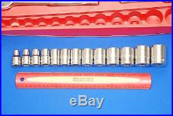 Snap-On Tools 17 Piece 1/2 Drive 6 Point SAE General Service Socket Set 317MSPC