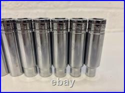 Snap On Tools 1/2 Deep Chrome Metric Socket Set 6pt 10-20mm 10pc Vintage 1989