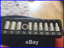 Snap On Tools 1/2 Drive Socket Set 10 To 19