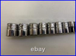 Snap On Tools 1/4 Shallow Socket Set 4-15mm Inc 5.5mm 6pt Metric 13pc Set Used