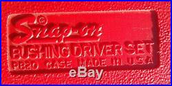 Snap On Tools 23 Piece Bushing Driver Set A157b Complete Set With Case Pb20-usa