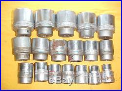 Snap On Tools 3/4 Drive 19 Pc 12 Point Socket Set 3/4 Up To 1&7/8