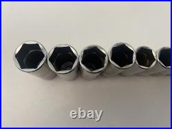 Snap On Tools 3/8 Deep Flank Drive Socket Set 6-20mm 6pt 15pc Set