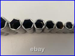 Snap On Tools 3/8 Deep Flank Drive Socket Set 6-20mm 6pt 15pc Set