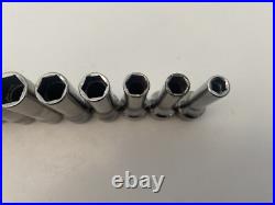 Snap On Tools 3/8 Deep Flank Drive Socket Set 6-20mm 6pt 15pc Set