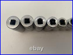Snap On Tools 3/8 Deep Flank Drive Socket Set 6-20mm 6pt 15pc Set