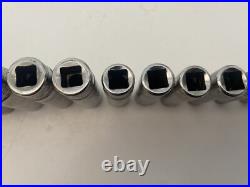Snap On Tools 3/8 Deep Flank Drive Socket Set 6-20mm 6pt 15pc Set