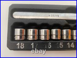 Snap On Tools 3/8 Low Profile Socket Set And Ratchet Metric Missing 10mm