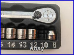 Snap On Tools 3/8 Low Profile Socket Set And Ratchet Metric Missing 10mm