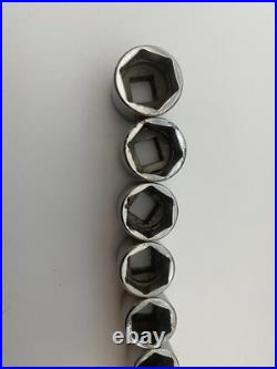 Snap On Tools 3/8 Low Profile Socket Set And Ratchet Metric Missing 10mm