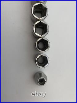 Snap On Tools 3/8 Low Profile Socket Set And Ratchet Metric Missing 10mm