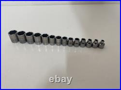 Snap On Tools 3/8 Shallow Flank Drive Socket Set 6-20mm 6pt Missing 15mm 14pc