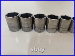 Snap On Tools 3/8 Shallow Flank Drive Socket Set 6-20mm 6pt Missing 15mm 14pc