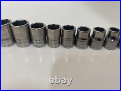 Snap On Tools 3/8 Shallow Flank Drive Socket Set 6-20mm 6pt Missing 15mm 14pc
