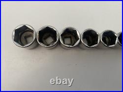 Snap On Tools 3/8 Shallow Flank Drive Socket Set 6-20mm 6pt Missing 15mm 14pc
