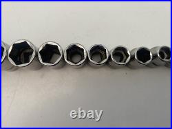 Snap On Tools 3/8 Shallow Flank Drive Socket Set 6-20mm 6pt Missing 15mm 14pc