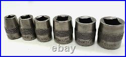 Snap On Tools 4-PT SQUARE Shallow 1/2 Drive Knurled Socket Antique Vintage SAE