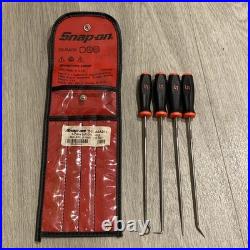 Snap On Tools 4 Piece Mini Long Soft Grip Awl, Hook And Pick Set with Pouch