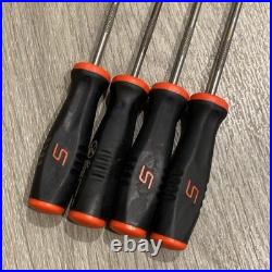 Snap On Tools 4 Piece Mini Long Soft Grip Awl, Hook And Pick Set with Pouch