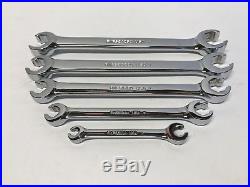 Snap-On Tools 5pc SAE Flare Nut Line Wrench Set RXFS605A 1/4-13/16 USA Made