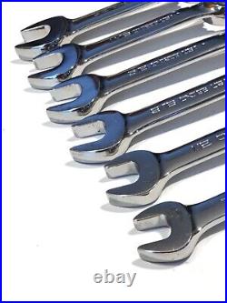 Snap-On Tools 6 Piece 12Pt SAE Flank Dr Midget Combination Wrench Set 7/16-3/4
