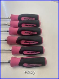 Snap On Tools 6pc Pink Soft Grip Combination Screwdriver Set
