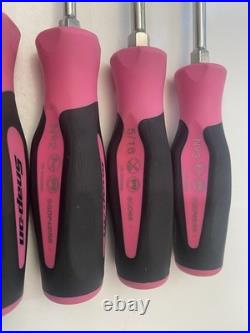Snap On Tools 6pc Pink Soft Grip Combination Screwdriver Set