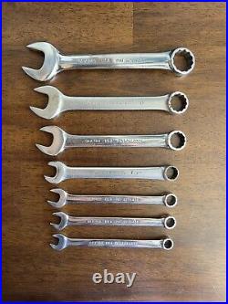 Snap-On Tools 7 Piece SAE 12 POINT Shorty Wrench Set OEX100-OEX240