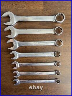 Snap-On Tools 7 Piece SAE 12 POINT Shorty Wrench Set OEX100-OEX240