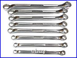 Snap On Tools 8 Piece 12Pt 10° Offset Double Box End Wrench Set 3/8-15/16 MINT