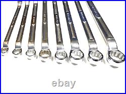 Snap On Tools 8 Piece 12Pt 10° Offset Double Box End Wrench Set 3/8-15/16 MINT