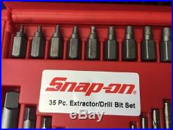 Snap On Tools EXD35 33 Piece Screw Extractor Cobalt Drill Bit Set #E2