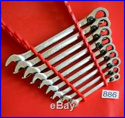 Snap On Tools RARE Blue-Point 9pc Imperial SAE Ratchet Spanner Set (886)