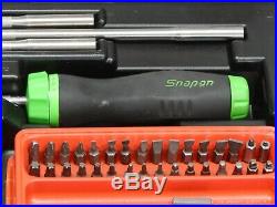 Snap On Tools Ratcheting Screwdriver Set SGDMRC108AG Green Case NICE