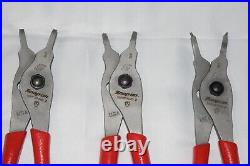Snap On Tools SRPCR112R 12 PC Snap Ring Pliers Set withStorage Foam Case USED
