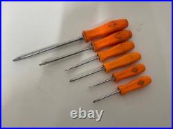 Snap On Tools Screwdriver Set Harley Davidson Old Style Hard Handle 6pc Set