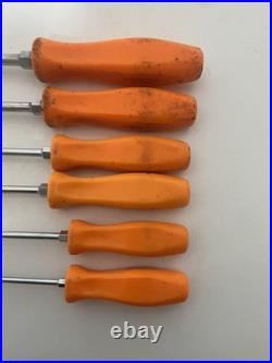 Snap On Tools Screwdriver Set Harley Davidson Old Style Hard Handle 6pc Set