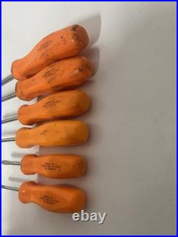 Snap On Tools Screwdriver Set Harley Davidson Old Style Hard Handle 6pc Set